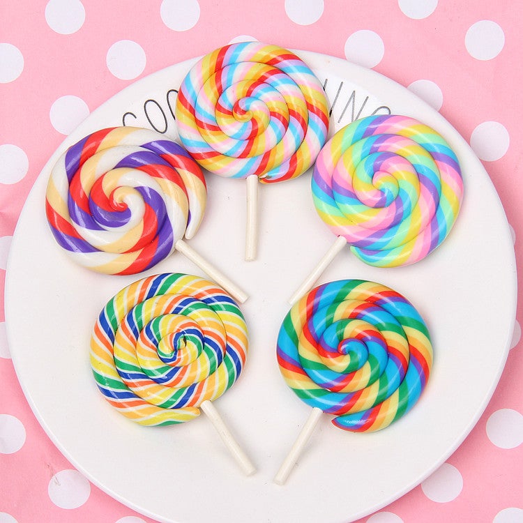 Generic Giant Clay Lollipop DIY Crafts Toys Keychain uniform color mixing
