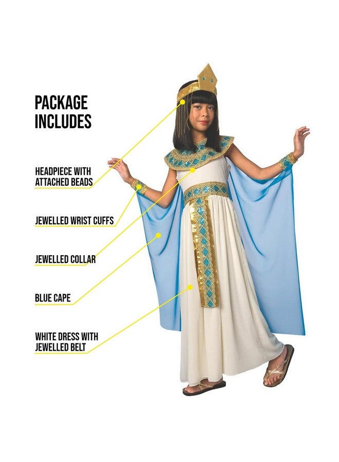 MORPH أزياء ملكة النيل كليوباترا للفتيات - 5 قطع جودة بيضاء صناعية - Image 2
