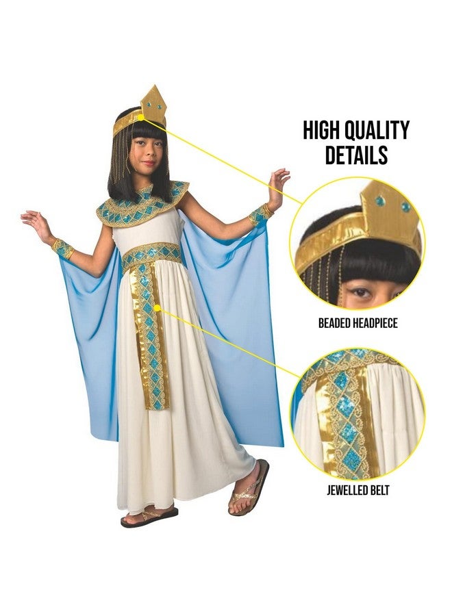 MORPH أزياء ملكة النيل كليوباترا للفتيات - 5 قطع جودة بيضاء صناعية - Image 3