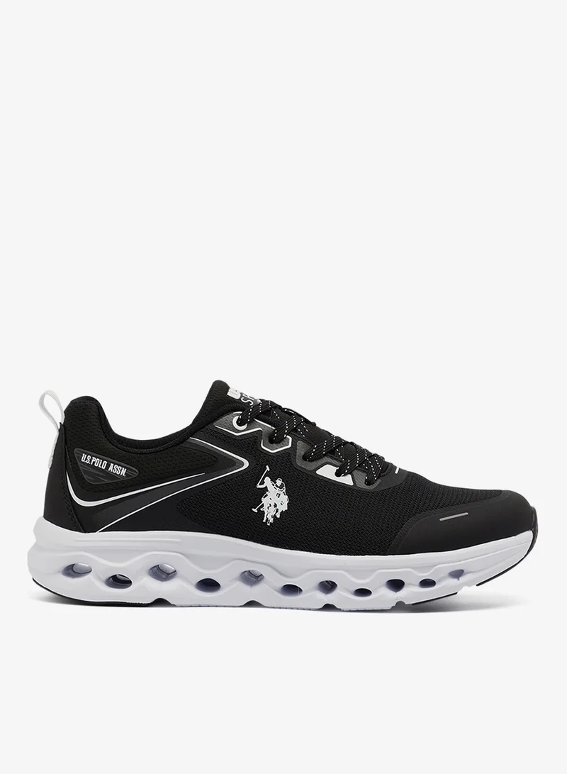 U.S. Polo Assn. Black Men's Black Low-Top Sneakers - Lightweight Shoes Lace-Up Design, Comfortable for Everyday Outfits for Men | Best Price UAE