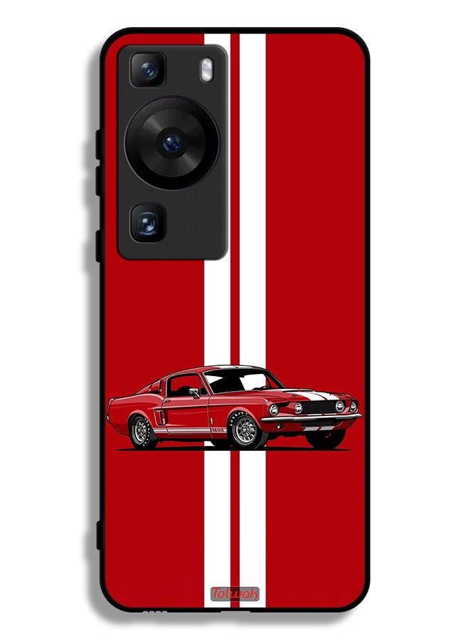 Tolwak Huawei P60 Pro Protective Case Cover Vintage Car Abstract Art - Image 1
