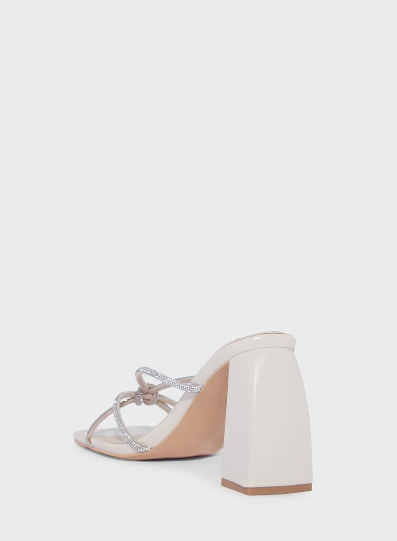 Ella Limited Edition Diamante Front Strap Mule