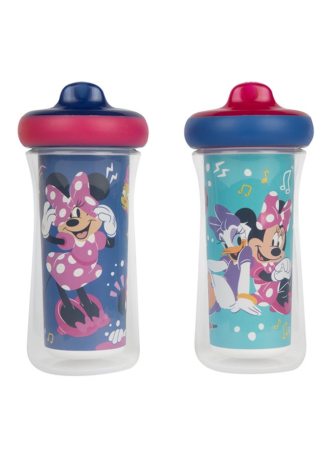 The First Years Disney Minnie Insulated Sippy Cups | 2 Pack | Spill-Proof | BPA-Free | Keeps Drinks Cool - Image 1