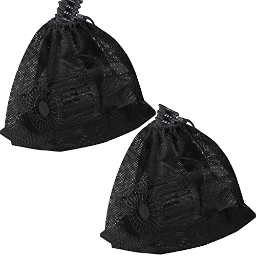Hecaty 2 Pack 17.7" x 17.7" Pump Barrier Bag, Pond Pump Filter Bag, Black Media Bag Large Pump Mesh Bag for Outdoor Water Ponds Filters (2Pcs-17.7" x 17.7") - Image 1