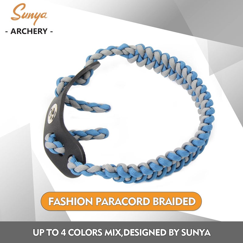 Sunya Archery Bow Wrist Sling, 550 Paracord Strap Comfortable on Hand.100% Full Grain Leather Yoke, Multiple Camo Colors.Fit Compound Bow Stabilizer & Recurve. - Image 5