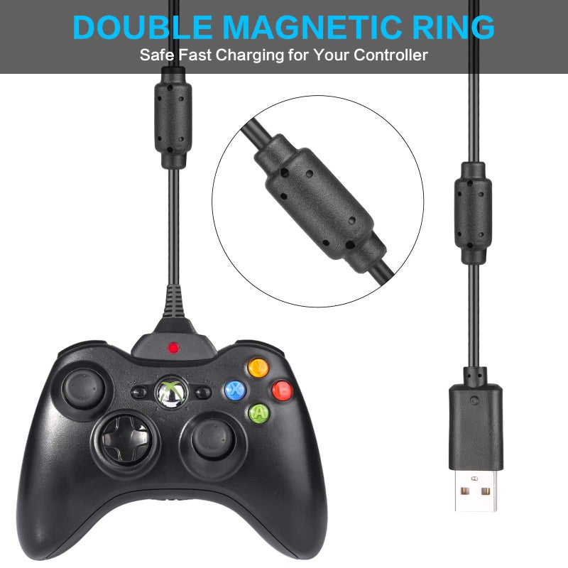 Trenro Charger for Xbox 360 Controller, USB Charging Cable Compatible with Microsoft Xbox 360 Slim Controllers Game - Image 2