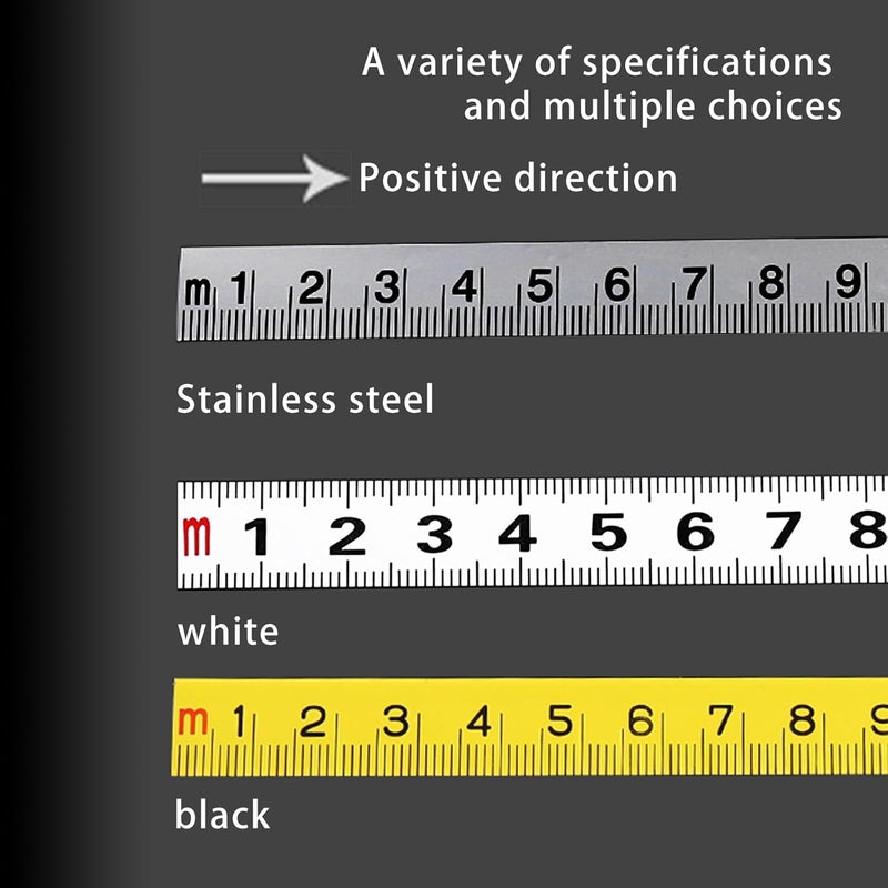 20 سم شريط قياس لاصق من الفولاذ المقاوم للصدأ مسطرة لاصقة للثبات - Image 3