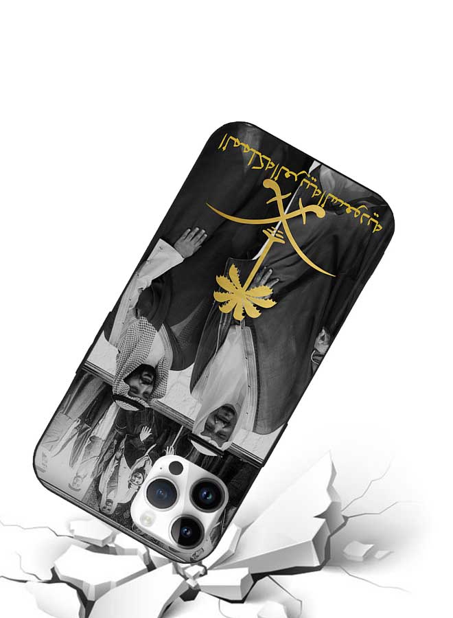 Okteq TPU Protection and Hybrid Rigid Clear Back Cover Case King Salman and His Son for Apple iPhone 14 Pro Max  - Image 3