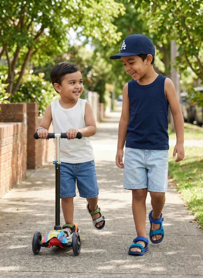 نوتيناتي Nautinati Boys' 100% Cotton Pack of 2 Solid Essentials Vests