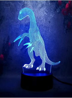 3D Illusion LED Night Light Velociraptor Dinosaur Raptors Jurassic Park 7 Color Change Kid Lamp Gift