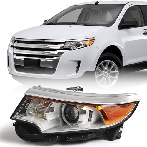 FIONE for Ford Edge Headlight Assembly 2011 2012 2013 2014 Halogen Replacement Projector Headlamp SE SEL Limited Left Driver Side LH BT4Z13008B - Image 1