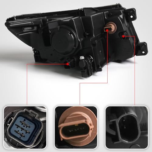 FIONE for Ford Edge Headlight Assembly 2011 2012 2013 2014 Halogen Replacement Projector Headlamp SE SEL Limited Left Driver Side LH BT4Z13008B - Image 3