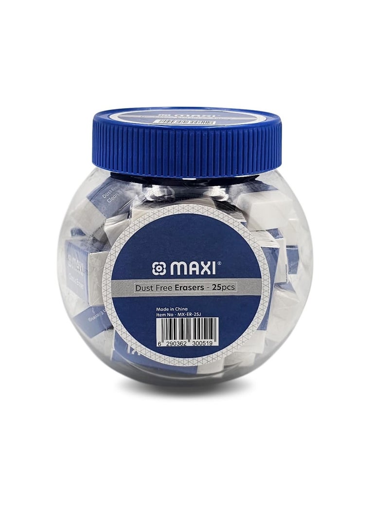 Maxi 25-Piece Dust Free Eraser In Plastic Jar - Image 2
