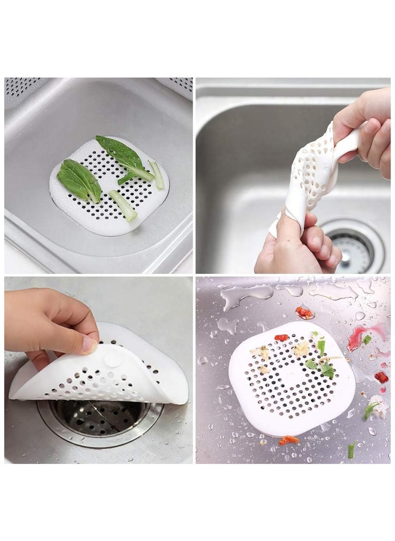 Vparty 4 Pieces Drain Covers Hair Stopper for Shower Drain Bathtub Stopper Home Drain Protectors with Sucker Water Trap Sink Cover for Bathroom Bathtub and Kitchen  - Image 2