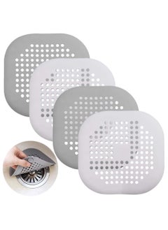 Vparty 4 Pieces Drain Covers Hair Stopper for Shower Drain Bathtub Stopper Home Drain Protectors with Sucker Water Trap Sink Cover for Bathroom Bathtub and Kitchen  - Image 1