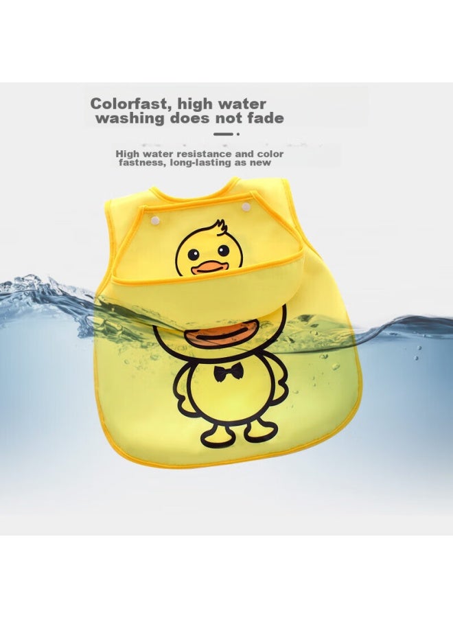 9i9 Baby Eating Bib, Waterproof Sleeveless Children's Bib, Anti-dirt Eating A, Detachable Dual-use A069 Duck - Image 4
