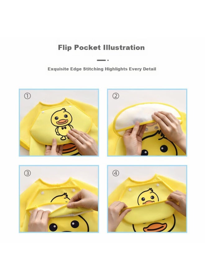 9i9 Baby Eating Bib, Waterproof Sleeveless Children's Bib, Anti-dirt Eating A, Detachable Dual-use A069 Duck - Image 5