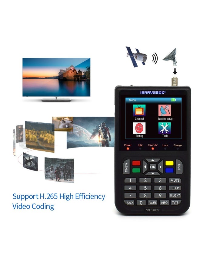 V9 Finder Digital Satellite Finder Black 6.10 x 3.74 x 1.77inch - Image 3