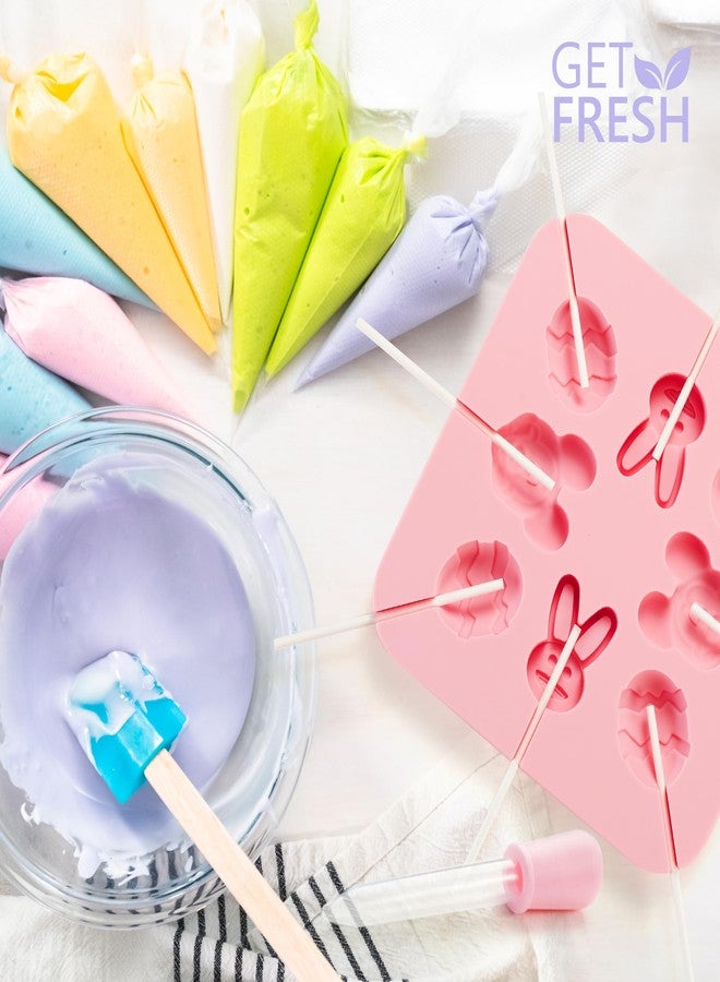 GET FRESH Kids Cooking Ice Cream and Candy Making Tool Set - 8-PCS Silicone Lollipop Jelly Candy Gummy Ice Cream Molds for Kids - Dino& Fruit Silicone Ice Cream Molds - Cooking Kit 3 4 5 6 7 8 Years - Image 5