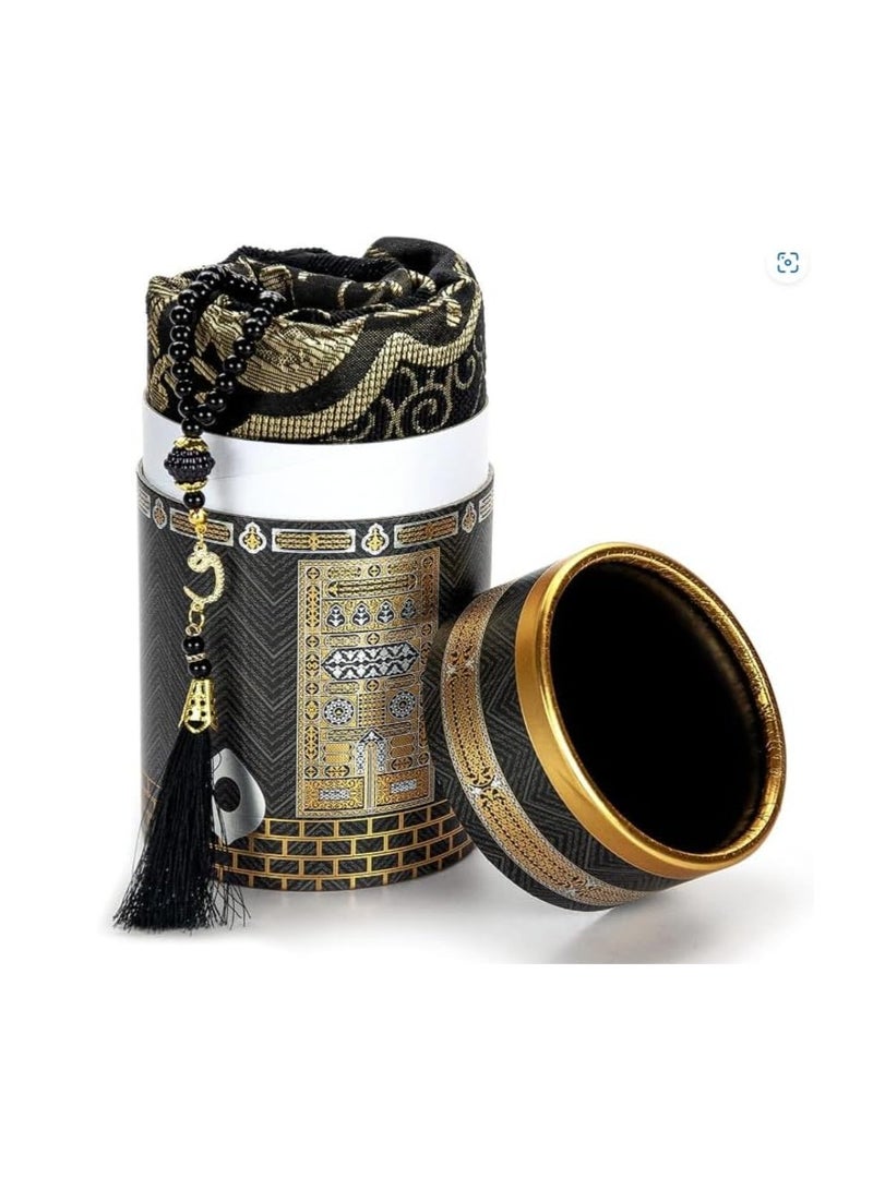 Sajadati Prayer Mat in an Elegant Cylinder Gift Box, Includes Elegant Praying Rug(105cmX70cm) Prayer Beads, Hand Press Digital Counter. Portable and Suitable for all places, Home, Office, Car. Great Gift Box For Men, Women and Children. Elegant Gift for Hajj Eid Adha  - Image 5