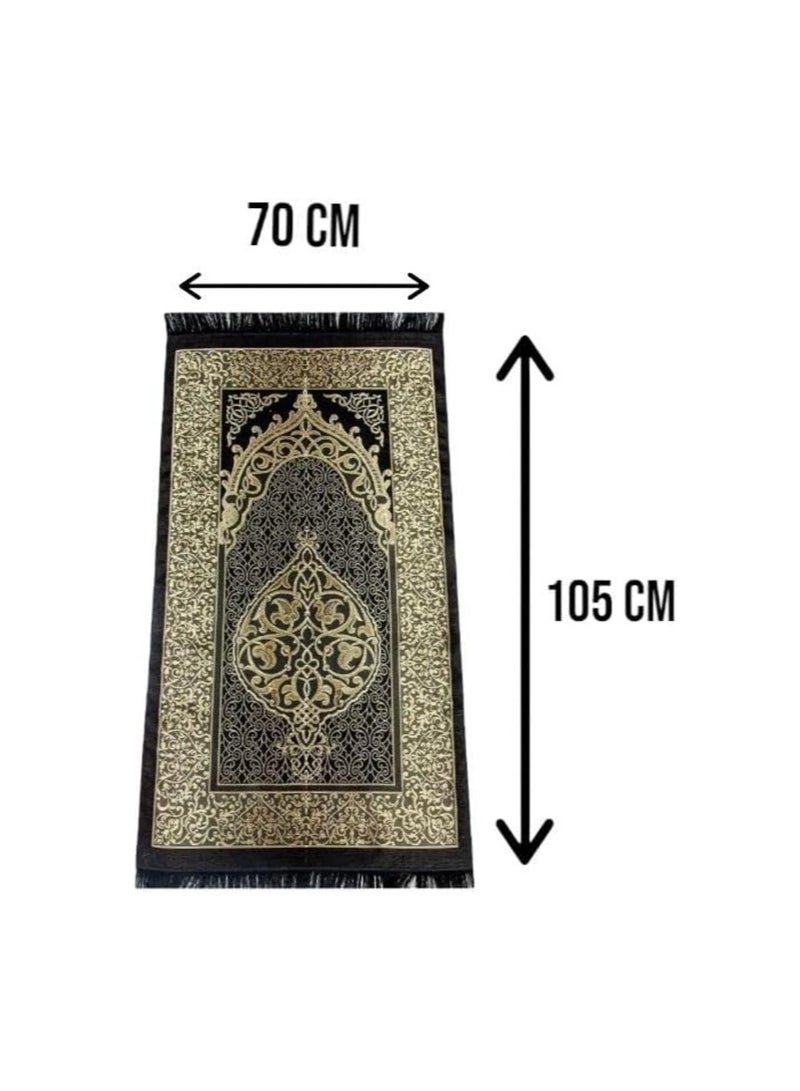 Sajadati Prayer Mat in an Elegant Cylinder Gift Box, Includes Elegant Praying Rug(105cmX70cm) Prayer Beads, Hand Press Digital Counter. Portable and Suitable for all places, Home, Office, Car. Great Gift Box For Men, Women and Children. Elegant Gift for Hajj Eid Adha  - Image 2