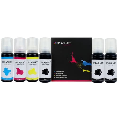 Splashjet 003 Compatible Refill Ink for Epson L3150, L3110, L3250, l3210, L3252, L3150, L3116, L3101, L3215, L3216, L3151, L3152, L3156, L5190 Printer Ink - (70gm x C/M/Y+ 3PCS Black) Bottle - 503086 - Image 3