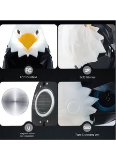 TIGER Eagle Light Decorative Lamp – Kids Night Light, LED Mood Light with Remote Control, Magnetic Wall Mounted LED Eagle Light, USB Rechargeable, Battery Powered, Removable Rechargeable Eagle Light for Bedroom, Living Room, Hallway, Office  - Image 3