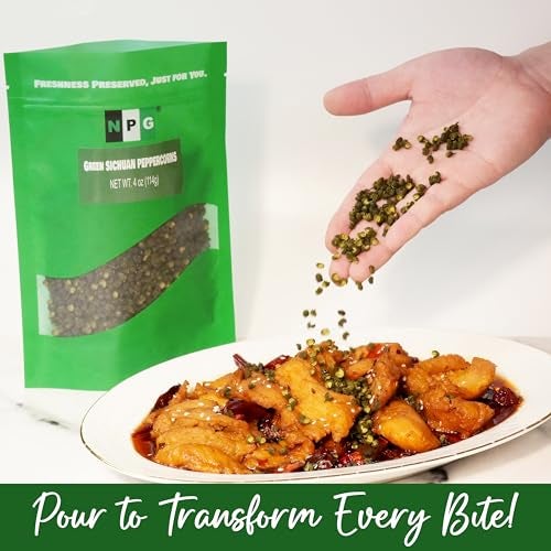 NPG Sichuan Green Peppercorns 4 Oz, Mouth-Numbing Spice, Strong Szechuan Pepper Flavor, Essential for Chinese Sichuan Cuisine, Mapo Tofu, Kung Pao Chicken - Image 3