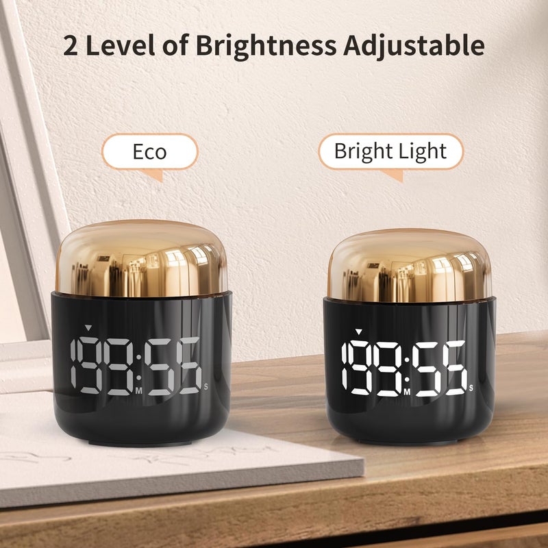 MeesMeek Digital Kitchen Timer,Countdown Countup Timer with Large LED Display Volume Adjustment,Timer for Cooking, Classroom Time for Kids and Teachers. (Gold) - Image 3