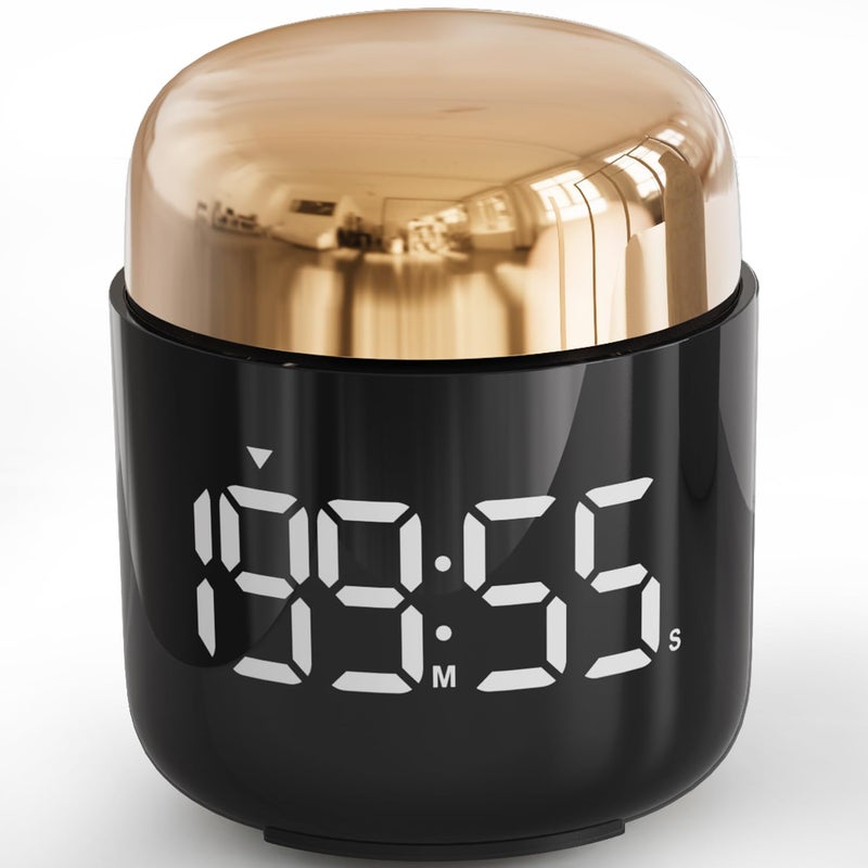 MeesMeek Digital Kitchen Timer,Countdown Countup Timer with Large LED Display Volume Adjustment,Timer for Cooking, Classroom Time for Kids and Teachers. (Gold) - Image 1
