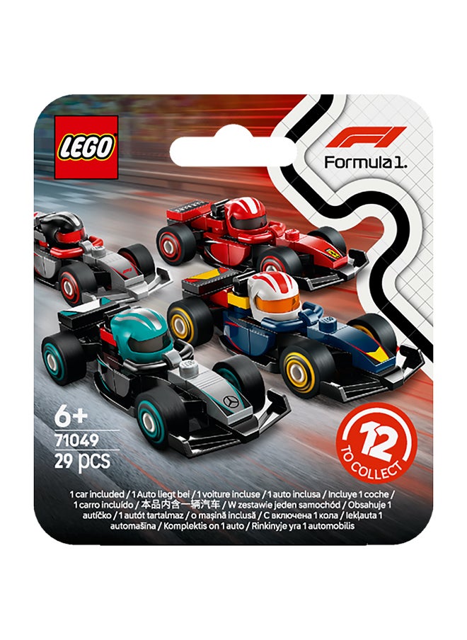LEGO F1 Collectible Race Cars Toys - Get 1 of 12 Mini Car Models with Drivers Helmets & Moving Wheels - Formula 1 Teams incl. Ferrari, Mercedes, McLaren, Red Bull - Mystery Box - 71049 (29 pieces)  - Image 5
