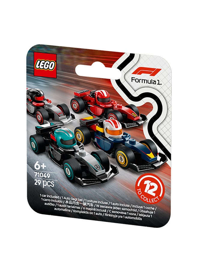 LEGO F1 Collectible Race Cars Toys - Get 1 of 12 Mini Car Models with Drivers Helmets & Moving Wheels - Formula 1 Teams incl. Ferrari, Mercedes, McLaren, Red Bull - Mystery Box - 71049 (29 pieces)  - Image 4