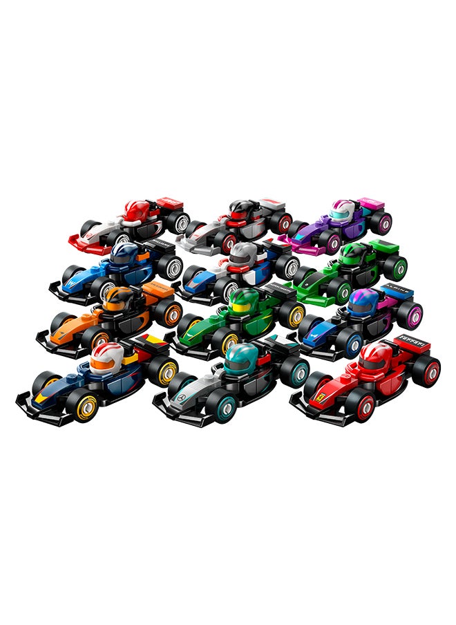 LEGO F1 Collectible Race Cars Toys - Get 1 of 12 Mini Car Models with Drivers Helmets & Moving Wheels - Formula 1 Teams incl. Ferrari, Mercedes, McLaren, Red Bull - Mystery Box - 71049 (29 pieces)  - Image 2