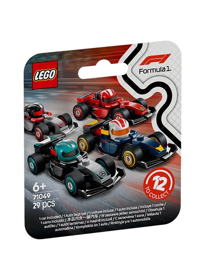 LEGO F1 Collectible Race Cars Toys - Get 1 of 12 Mini Car Models with Drivers Helmets & Moving Wheels - Formula 1 Teams incl. Ferrari, Mercedes, McLaren, Red Bull - Mystery Box - 71049 (29 pieces)  - Image 3