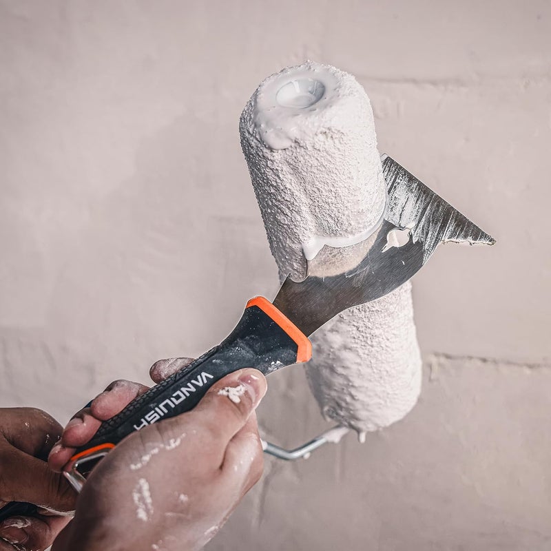 Vanquish 5 In 1 Stainless Steel Putty Knife Paint Scraper with Soft Grip Handle and Metal Hammer End (3568) - Image 5