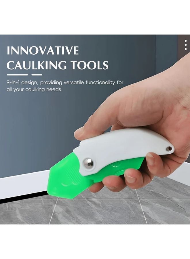3pcs Glass Glue Nozzle 9 in 1 Multi Functional Sealant Scraper Caulking Tool Kit - Image 3