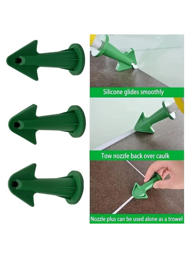 3pcs Glass Glue Nozzle 9 in 1 Multi Functional Sealant Scraper Caulking Tool Kit - Image 5