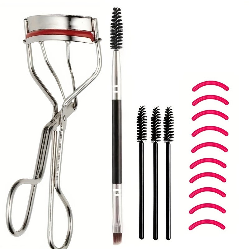 Eyelash Curler Set: Easy to Use, Perfect for Thanksgiving and Christmas Gifts - Long-Lasting Curling Effect, Wide Opening, Stainless Steel with Black Pad - Professional Makeup Tool - Image 1