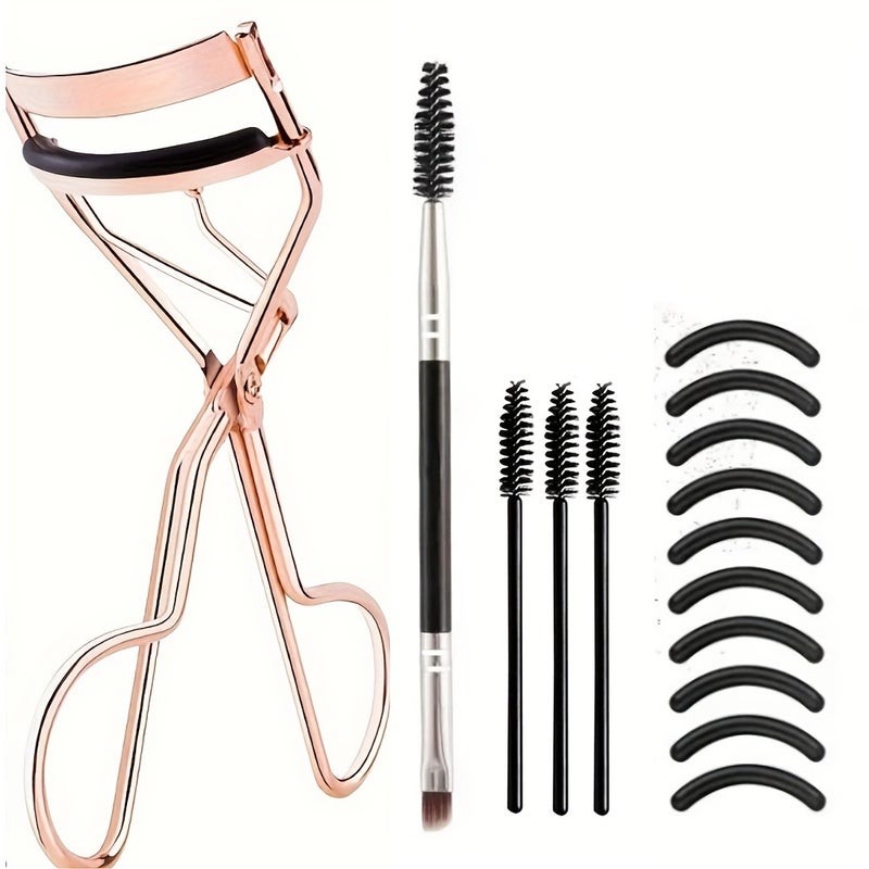 Eyelash Curler Set: Easy to Use, Perfect for Thanksgiving and Christmas Gifts - Long-Lasting Curling Effect, Wide Opening, Stainless Steel with Black Pad - Professional Makeup Tool - Image 4