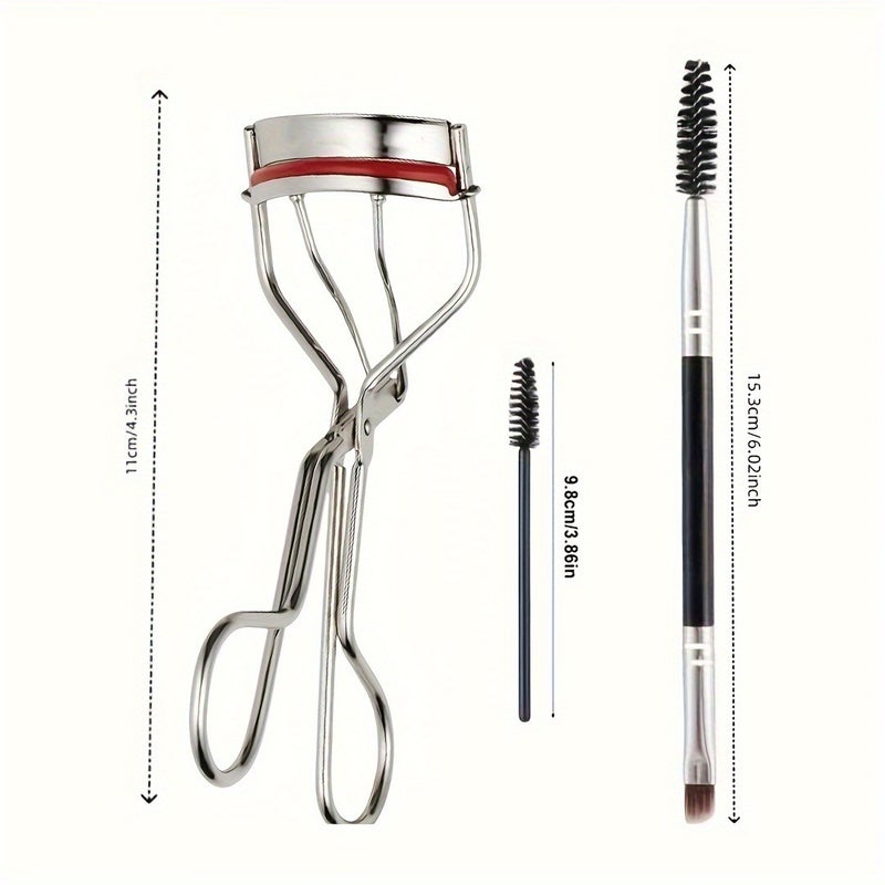 Eyelash Curler Set: Easy to Use, Perfect for Thanksgiving and Christmas Gifts - Long-Lasting Curling Effect, Wide Opening, Stainless Steel with Black Pad - Professional Makeup Tool - Image 3