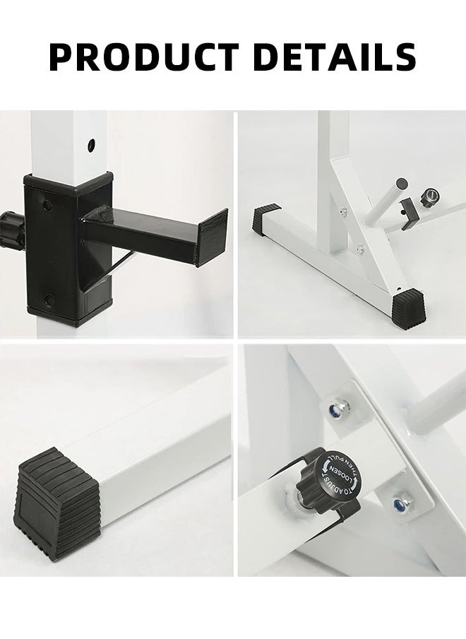 Adjustable Fitness Squat Frame Heavy Barbell Rack Strength Training Home Gym Equipment