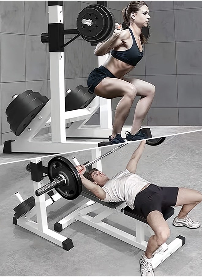 Adjustable Fitness Squat Frame Heavy Barbell Rack Strength Training Home Gym Equipment