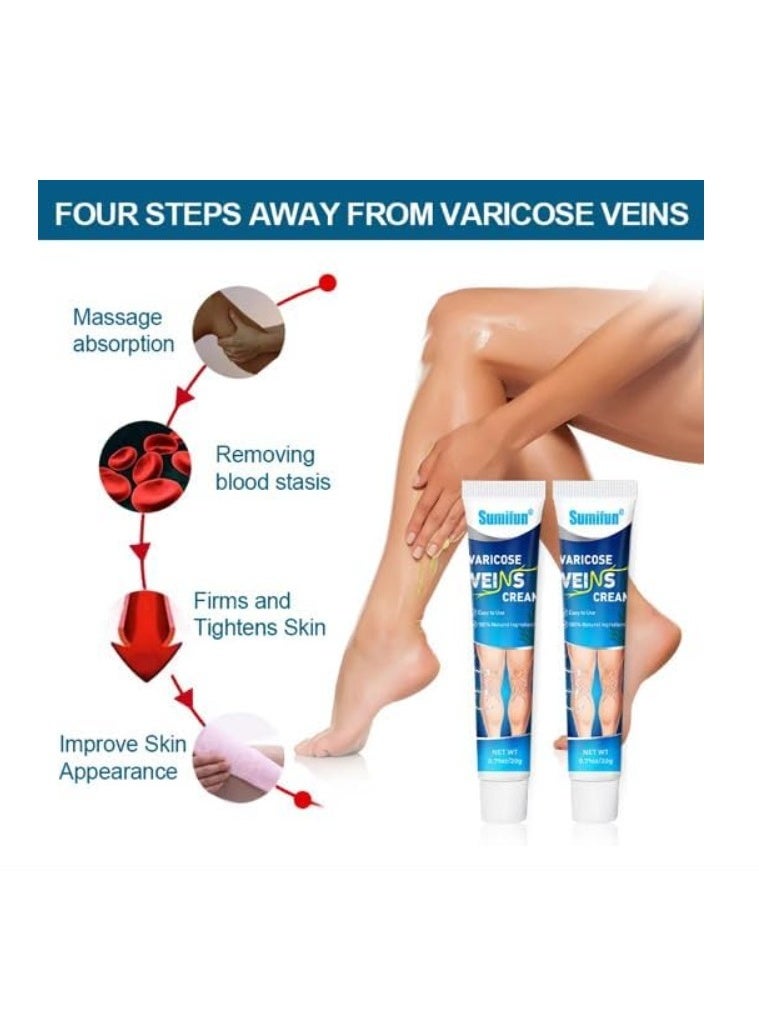 Sumifun Varicose Veins Cream 20g – Vein Care Massage Cream for Spider Veins & Leg Relief - Image 4