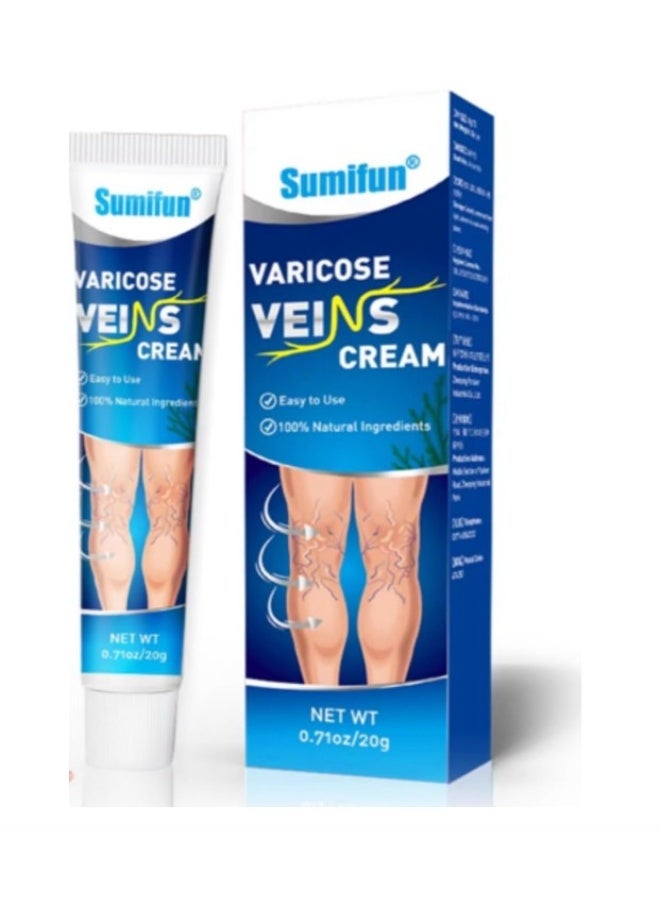 Sumifun Varicose Veins Cream 20g – Vein Care Massage Cream for Spider Veins & Leg Relief - Image 1