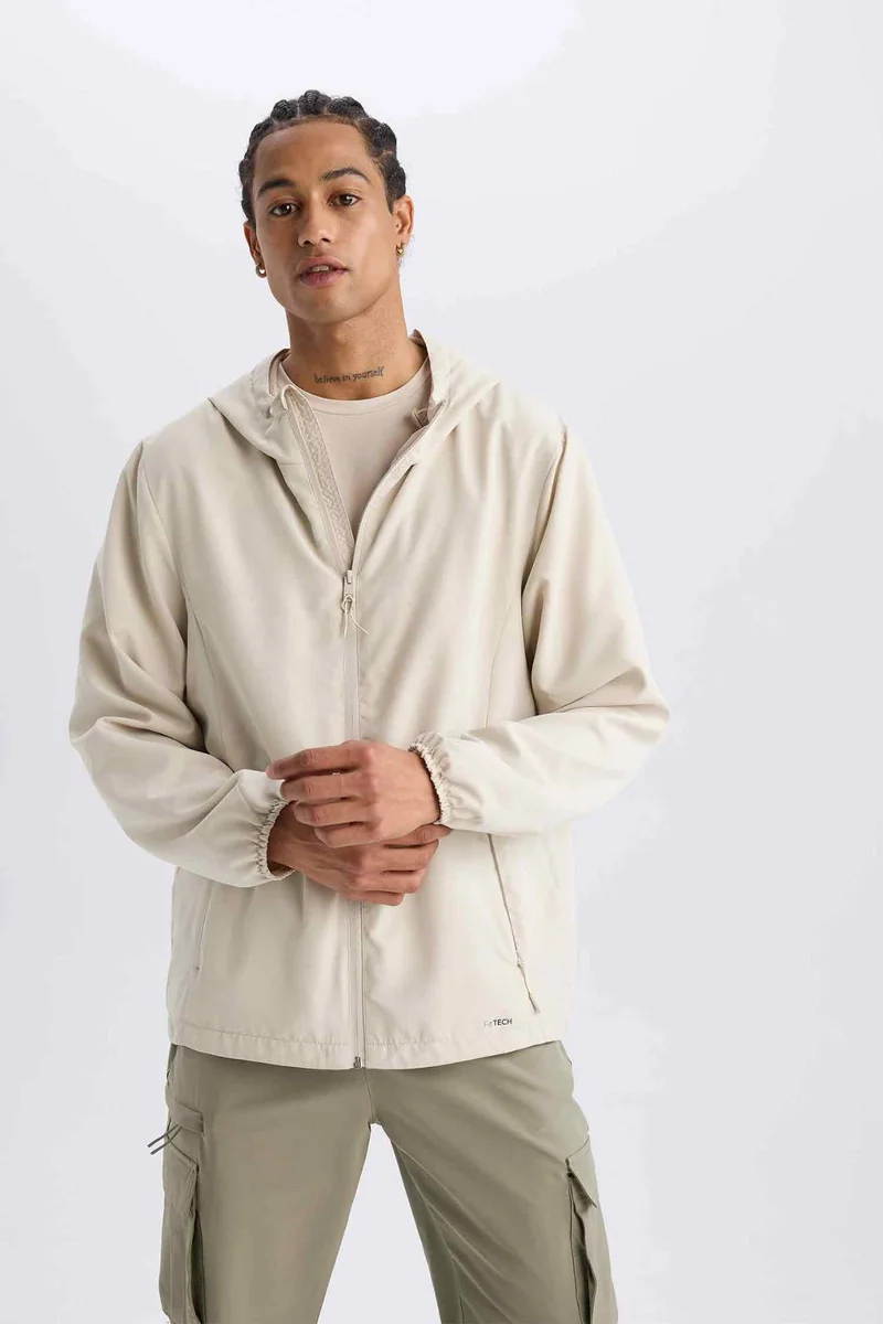 Defacto  DeFactoFit Regular Fit Mesh Lined Woven Spring Waterproof Jacket for Men | Best Price UAE