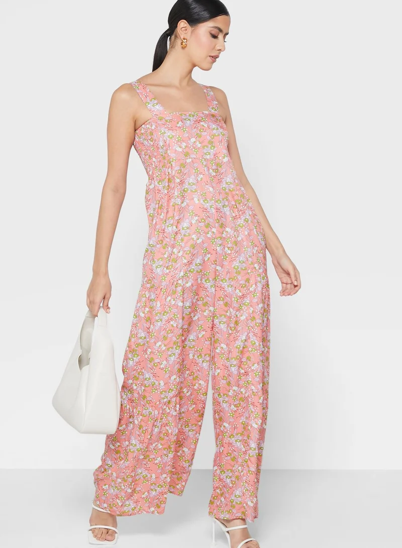 ELLA Printed Square Neck Jumpsuit