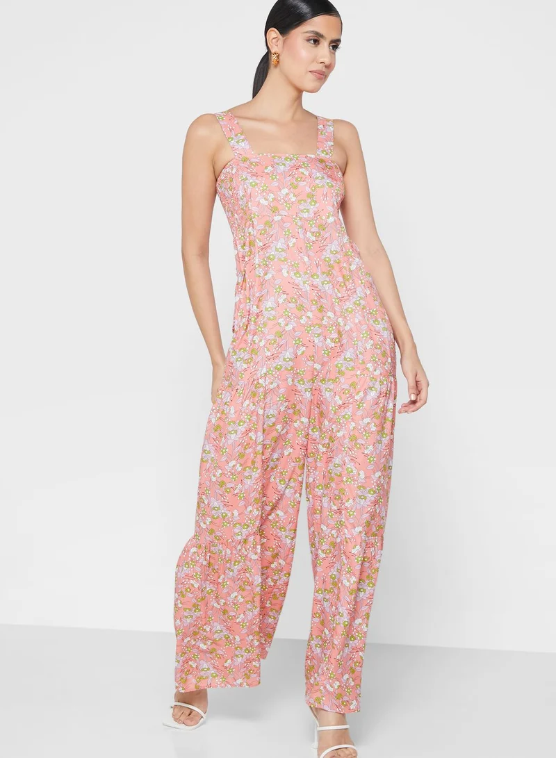 ELLA Printed Square Neck Jumpsuit