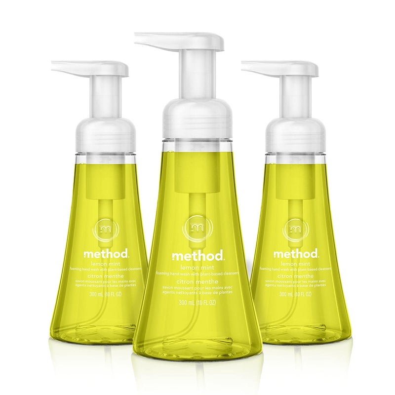 Method Foaming Hand Soap Lemon Mint Biodegradable Formula 10 fl oz Pack of 3
