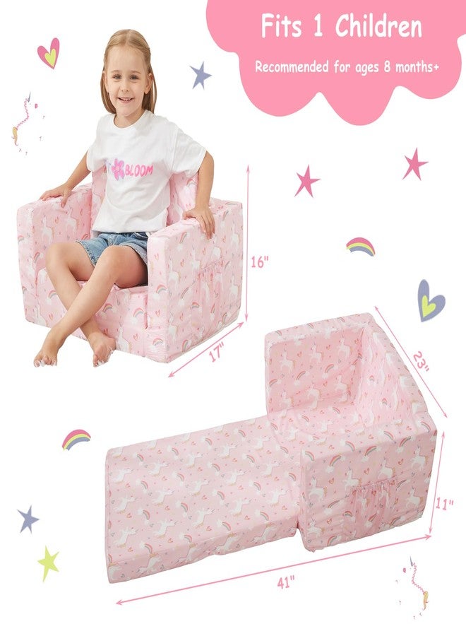 Viviland Toddler Chair 2-in-1 Kids Couch Bed Fold Out Convertible Kids Couch to Lounger Comfy Toddler Chair Bed for Boys and Girls - Image 2