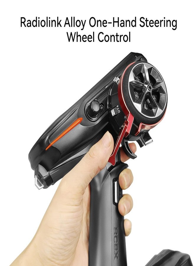 Radiolink Alloy Steering Wheel Trigger RC One-Handed Control Accessory Adapter for Radiolink RC8X RC4GS RC6GS/Flysky GT5/NB4/Pro/GT3B/Futaba 7PX/Dumborc X6/X4/DDF-350 and More (Red) - Image 3